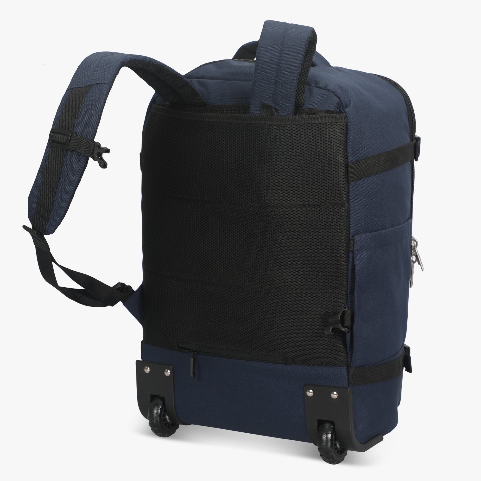 Hynes Eagle 42L Rolling Backpack Carry-On – 2-Wheel Travel Suitcase with Laptop Sleeve, TSA Approved