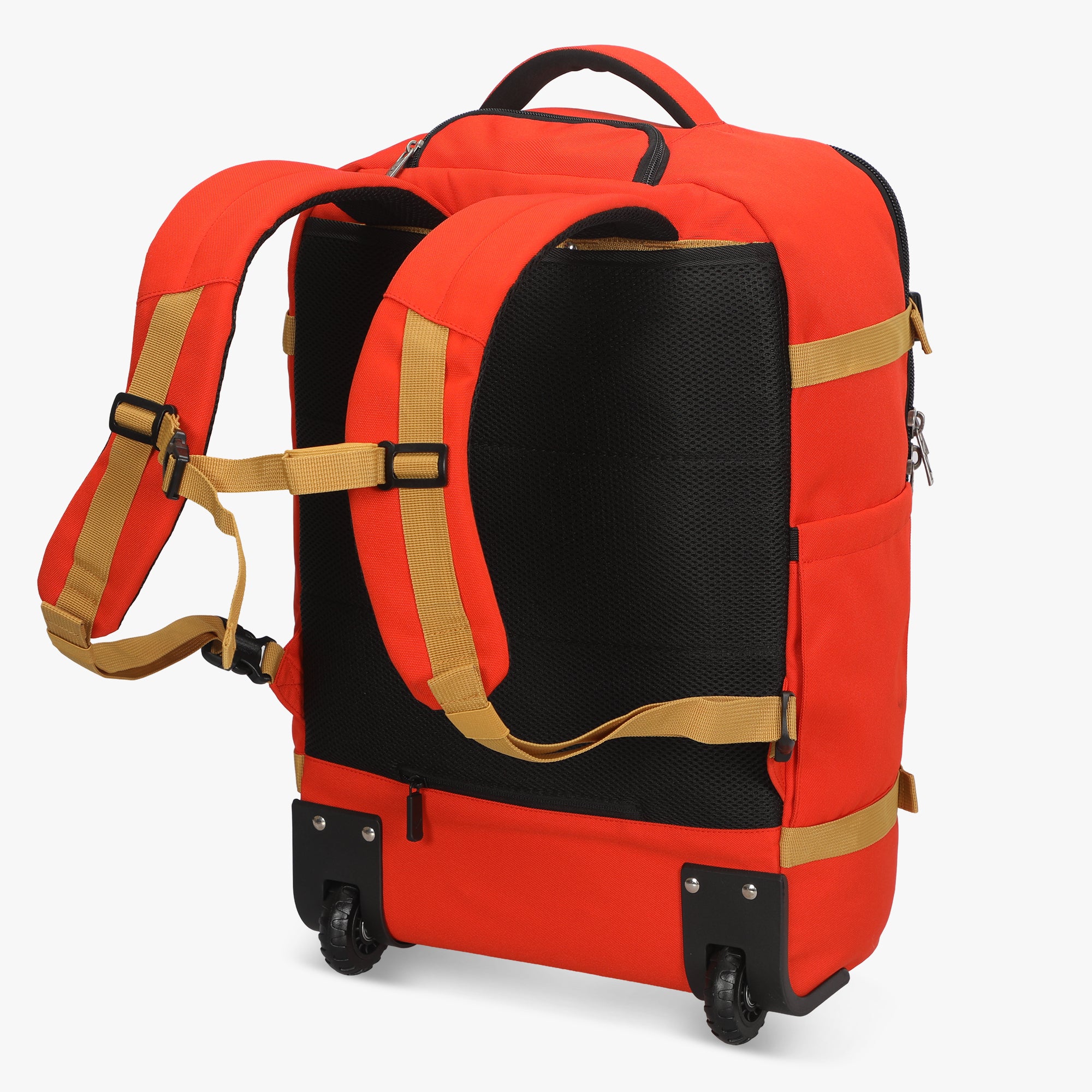 Hynes Eagle 42L Rolling Backpack Carry-On – 2-Wheel Travel Suitcase with Laptop Sleeve, TSA Approved