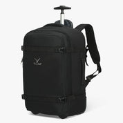 Hynes Eagle 42L Rolling Backpack – 2-Wheel Carry-On Luggage – Convertible Backpack Travel Bag + Puffer Wristlet Wallet