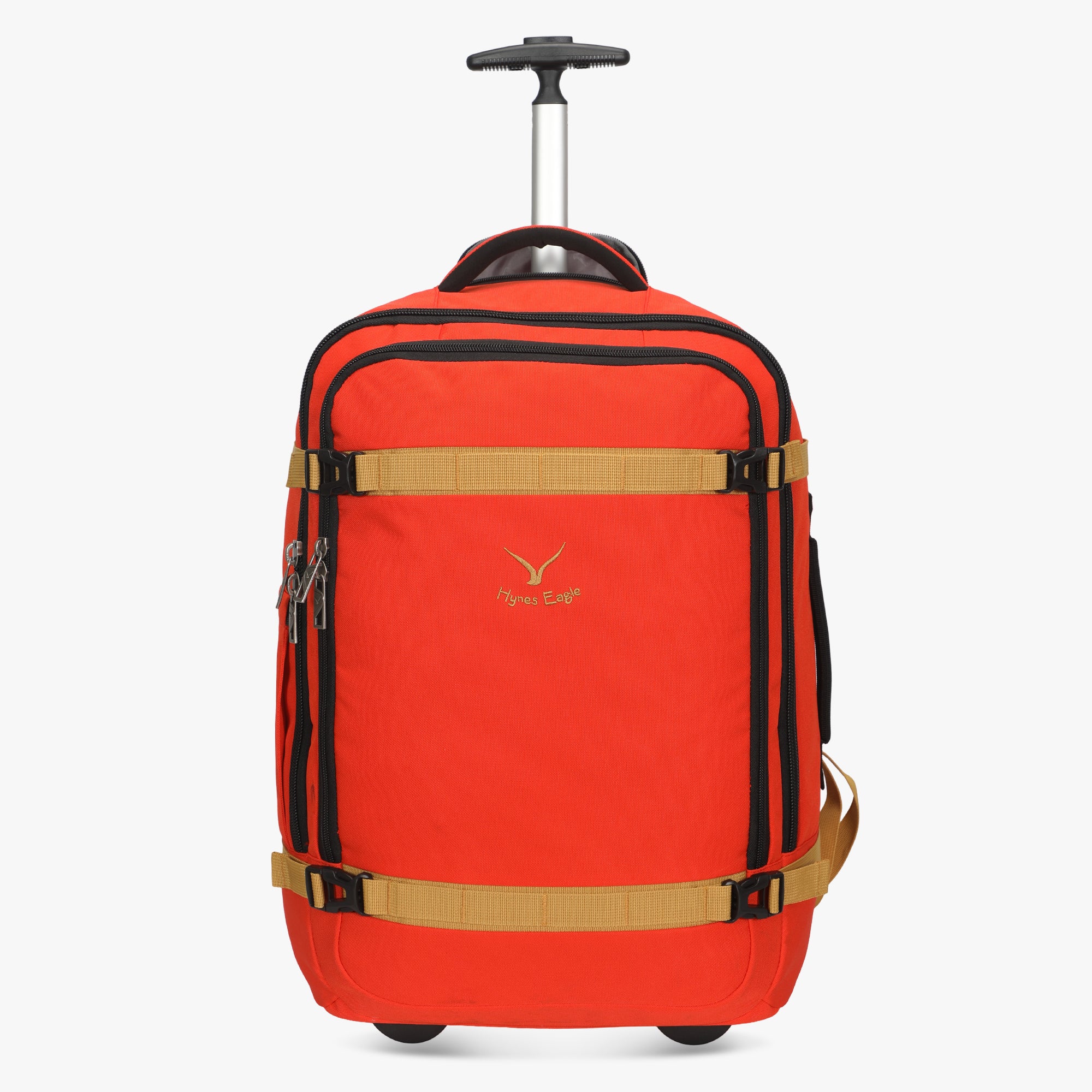 Hynes Eagle 42L Rolling Backpack Carry-On – 2-Wheel Travel Suitcase with Laptop Sleeve, TSA Approved