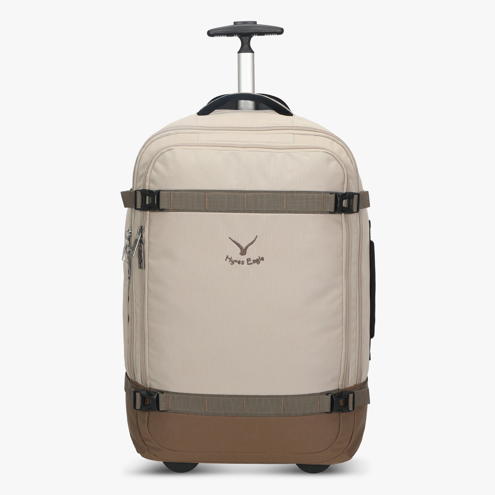 Hynes Eagle 42L Rolling Backpack Carry-On – 2-Wheel Travel Suitcase with Laptop Sleeve, TSA Approved