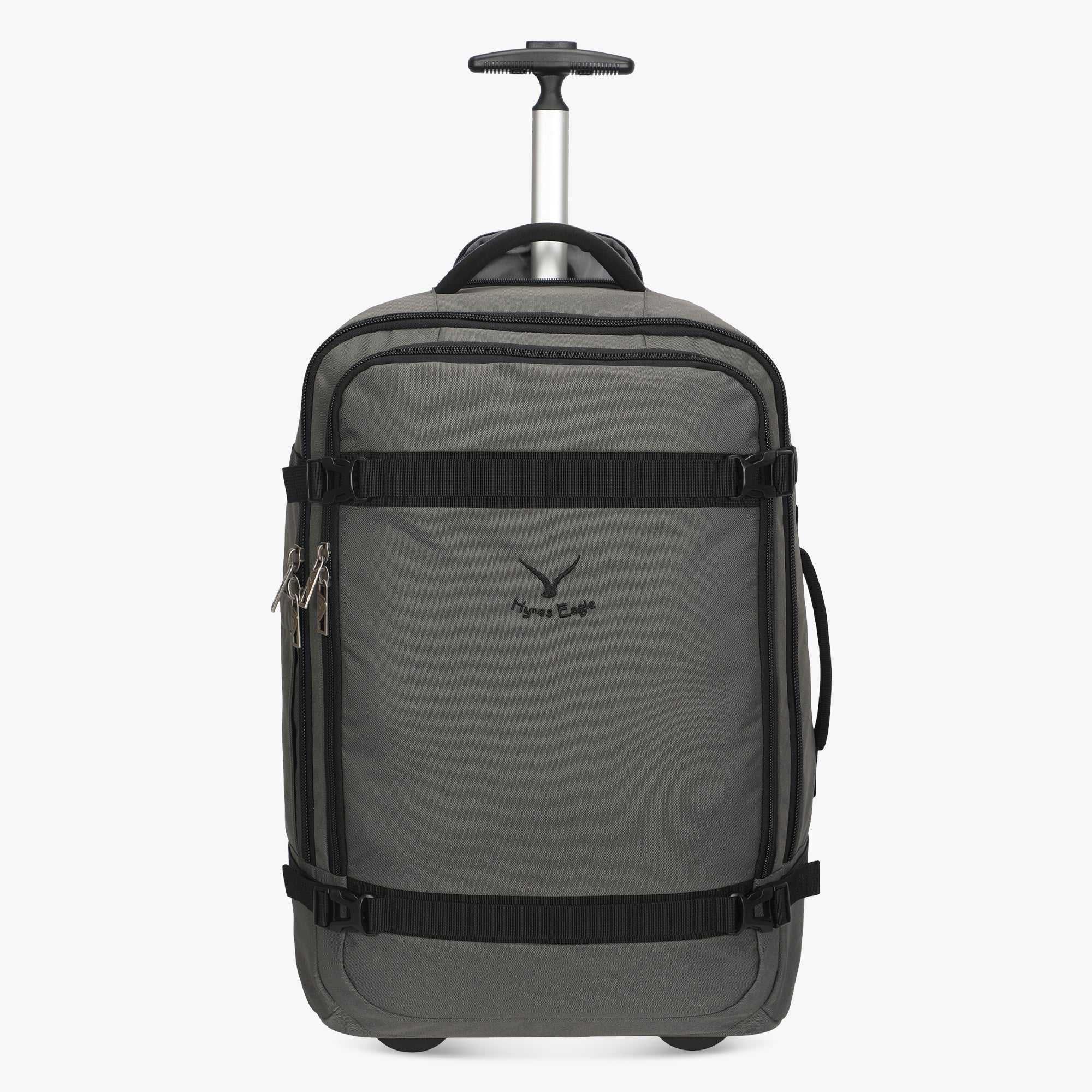 Hynes Eagle 42L Rolling Backpack Carry-On – 2-Wheel Travel Suitcase with Laptop Sleeve, TSA Approved