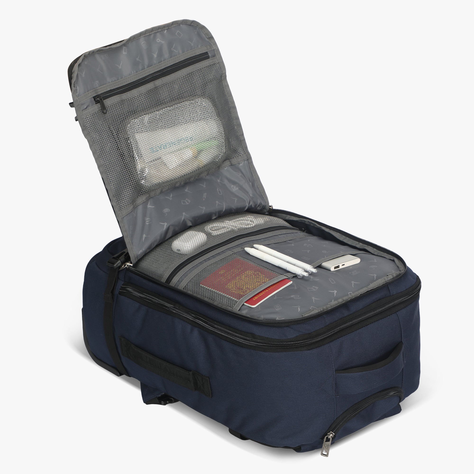 Hynes Eagle 42L Rolling Backpack Carry-On – 2-Wheel Travel Suitcase with Laptop Sleeve, TSA Approved