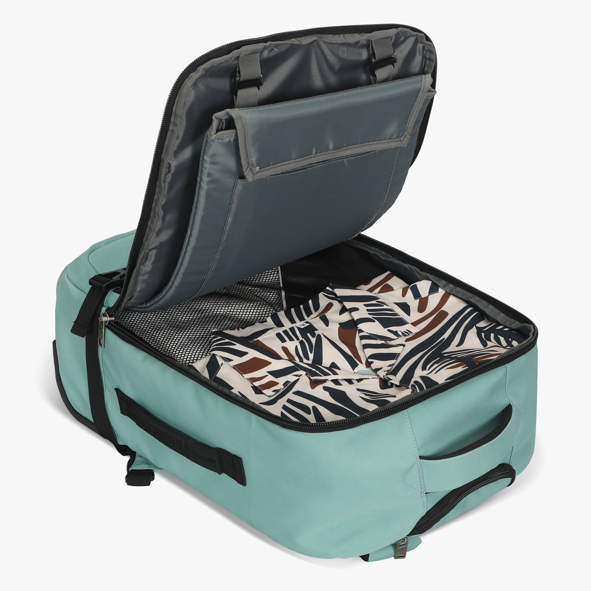 Hynes Eagle 42L Rolling Backpack Carry-On – 2-Wheel Travel Suitcase with Laptop Sleeve, TSA Approved