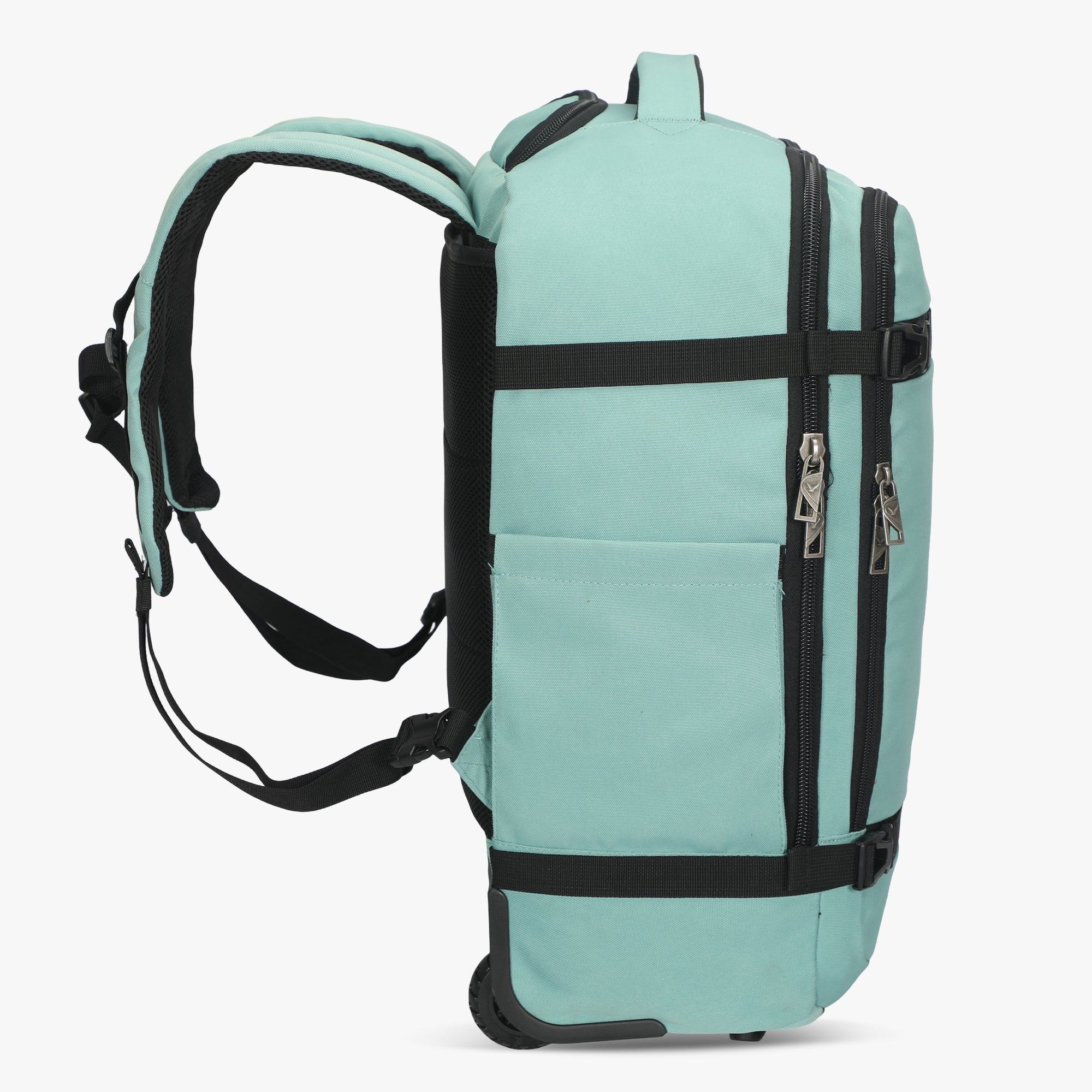 Hynes Eagle 42L Rolling Backpack Carry-On – 2-Wheel Travel Suitcase with Laptop Sleeve, TSA Approved