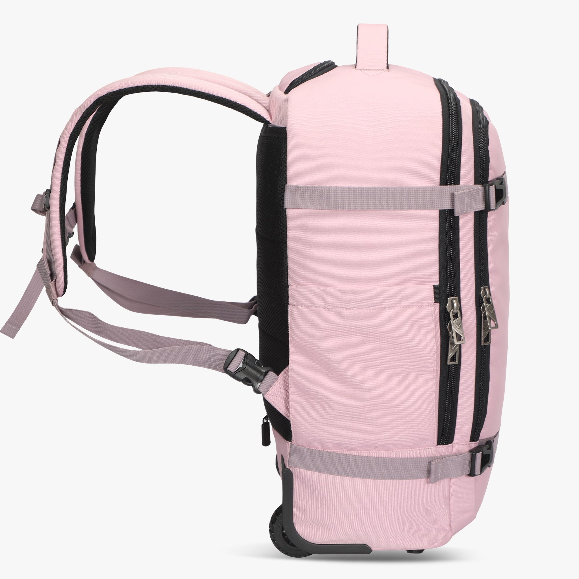 Hynes Eagle 42L Rolling Backpack Carry-On – 2-Wheel Travel Suitcase with Laptop Sleeve, TSA Approved