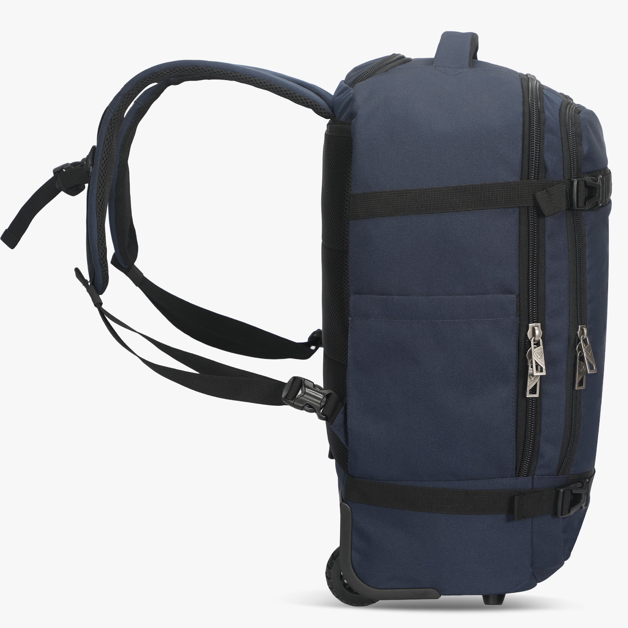 Hynes Eagle 42L Rolling Backpack Carry-On – 2-Wheel Travel Suitcase with Laptop Sleeve, TSA Approved