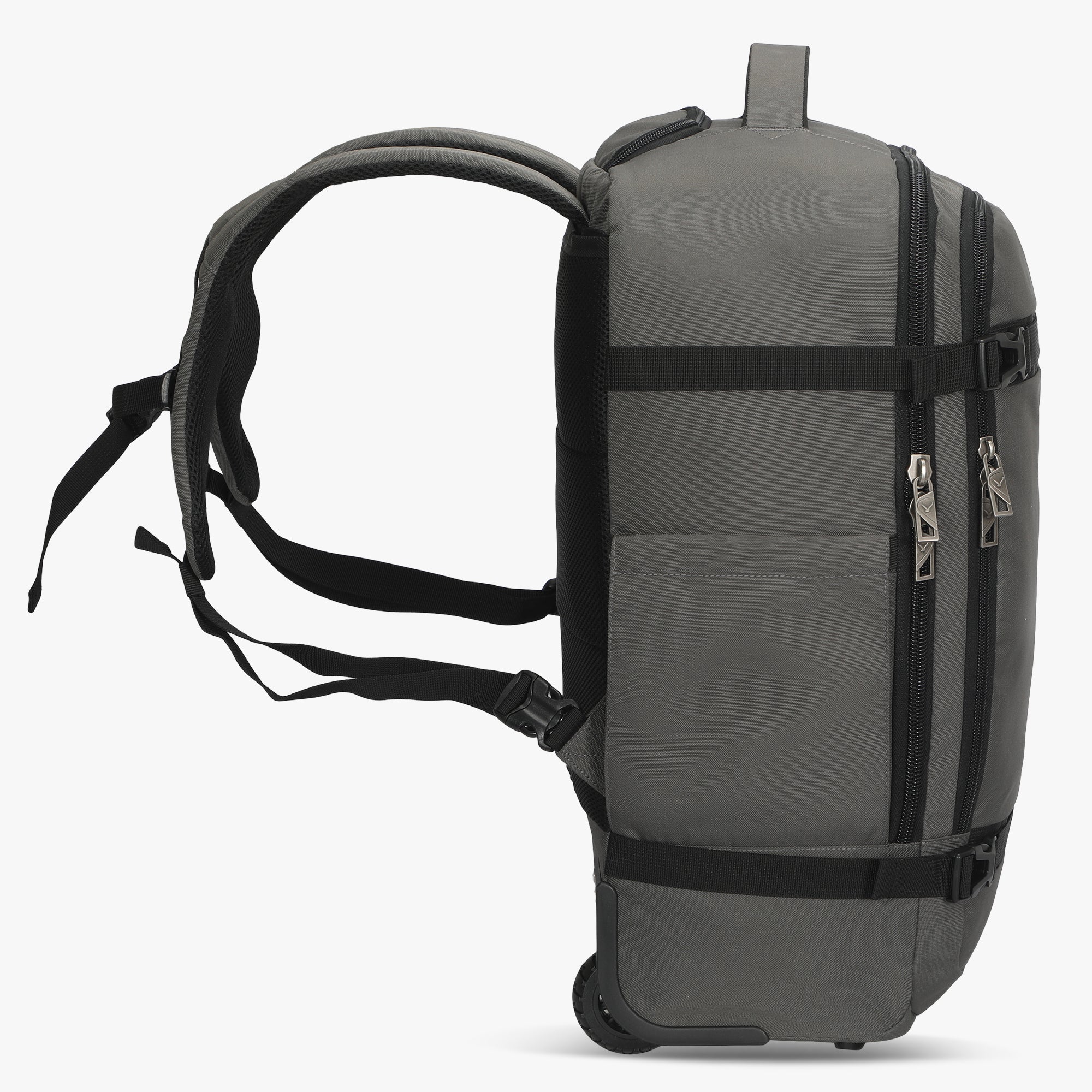 Hynes Eagle 42L Rolling Backpack Carry-On – 2-Wheel Travel Suitcase with Laptop Sleeve, TSA Approved