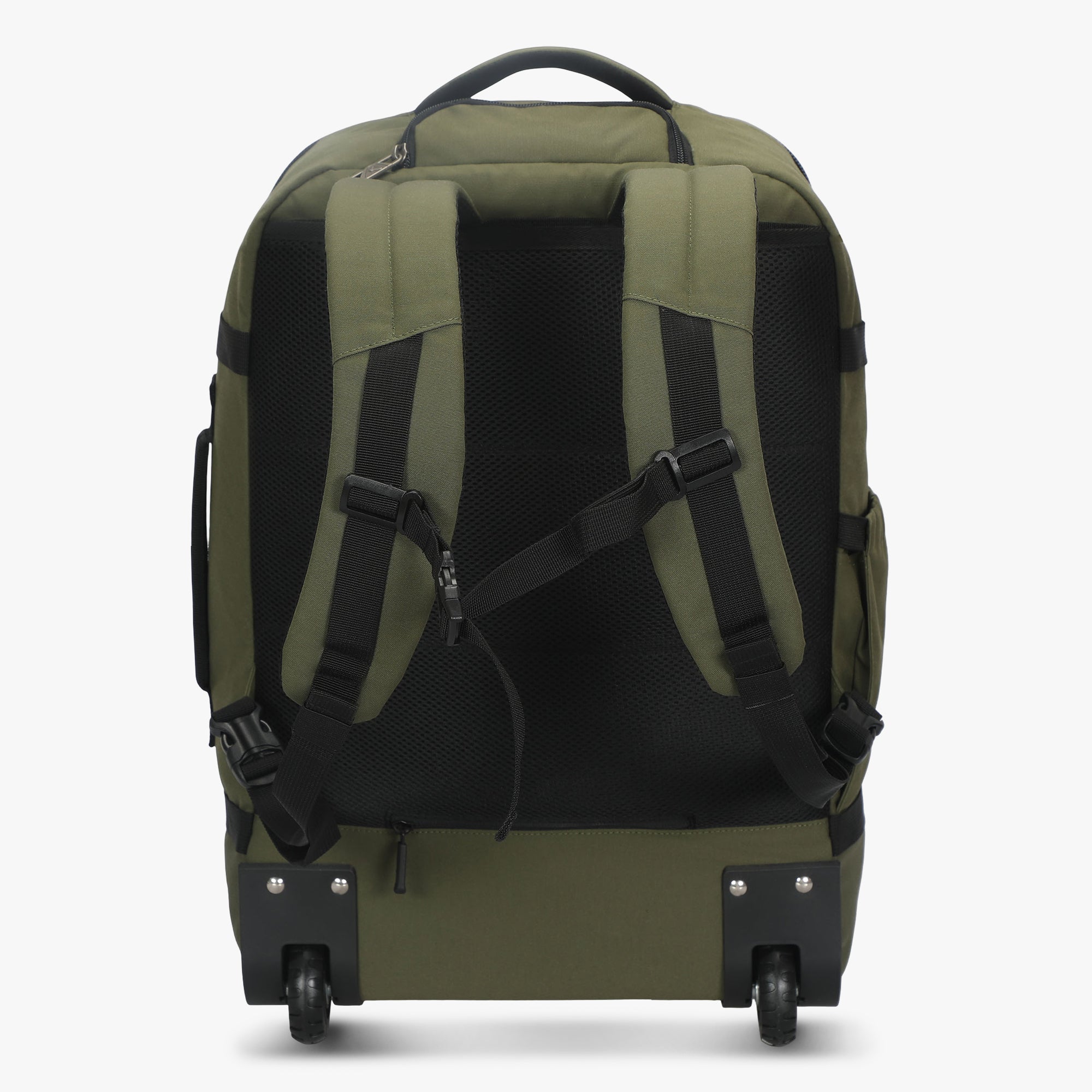 Hynes Eagle 42L Rolling Backpack Carry-On – 2-Wheel Travel Suitcase with Laptop Sleeve, TSA Approved