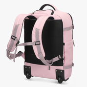 Hynes Eagle 42L Rolling Backpack Carry-On – 2-Wheel Travel Suitcase with Laptop Sleeve, TSA Approved