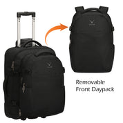 Hynes Eagle 63L Rolling Backpack x 3-Piece Packing Cube Set – 3-in-1 Travel Luggage with USB Port