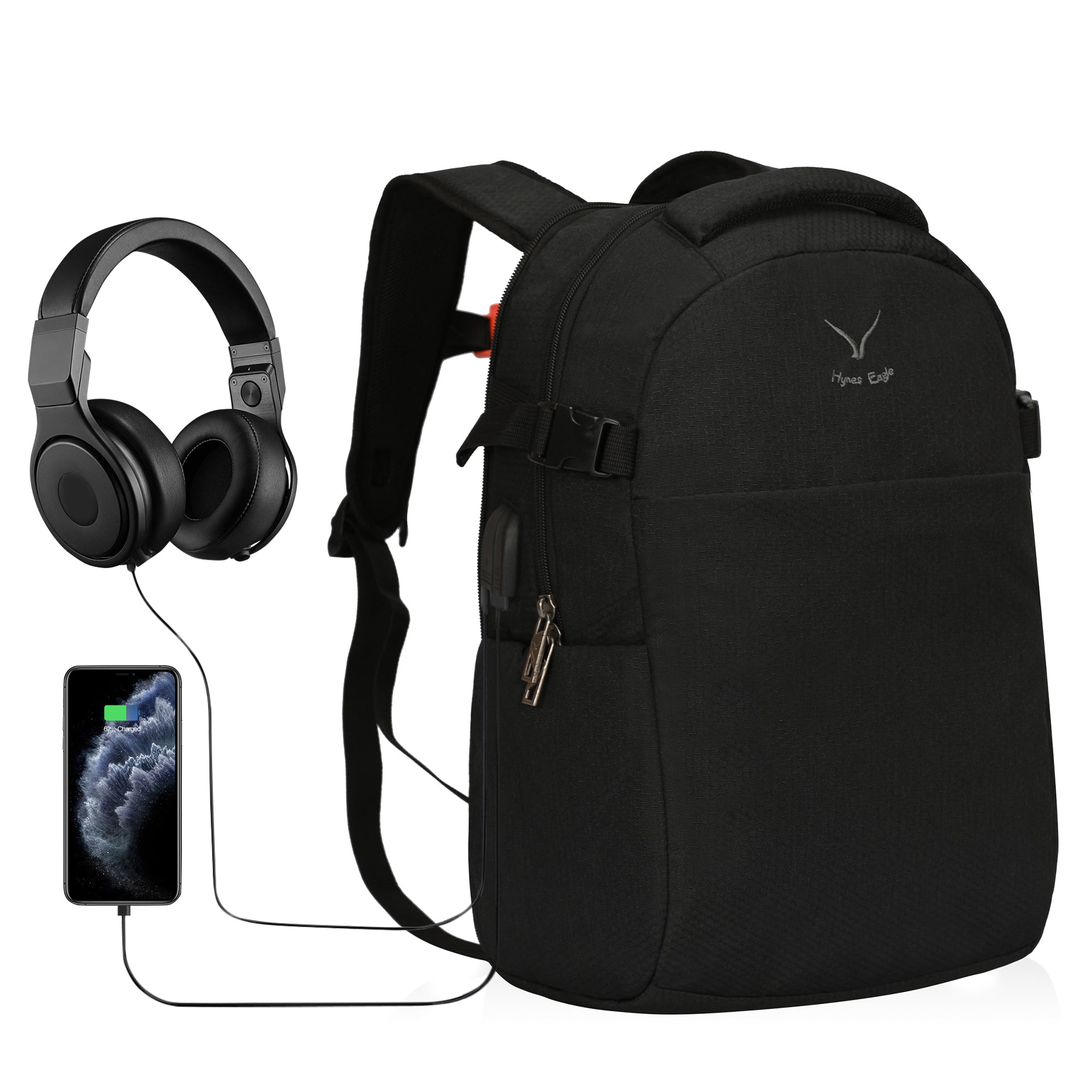 Hynes Eagle 63L Rolling Backpack x 3-Piece Packing Cube Set – 3-in-1 Travel Luggage with USB Port