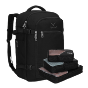 Hynes Eagle 40L Carry-On Luggage Backpack – Laptop Weekender Travel Bag x PackPal Cube Set
