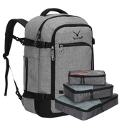 Hynes Eagle 40L Carry-On Luggage Backpack – Laptop Weekender Travel Bag x PackPal Cube Set