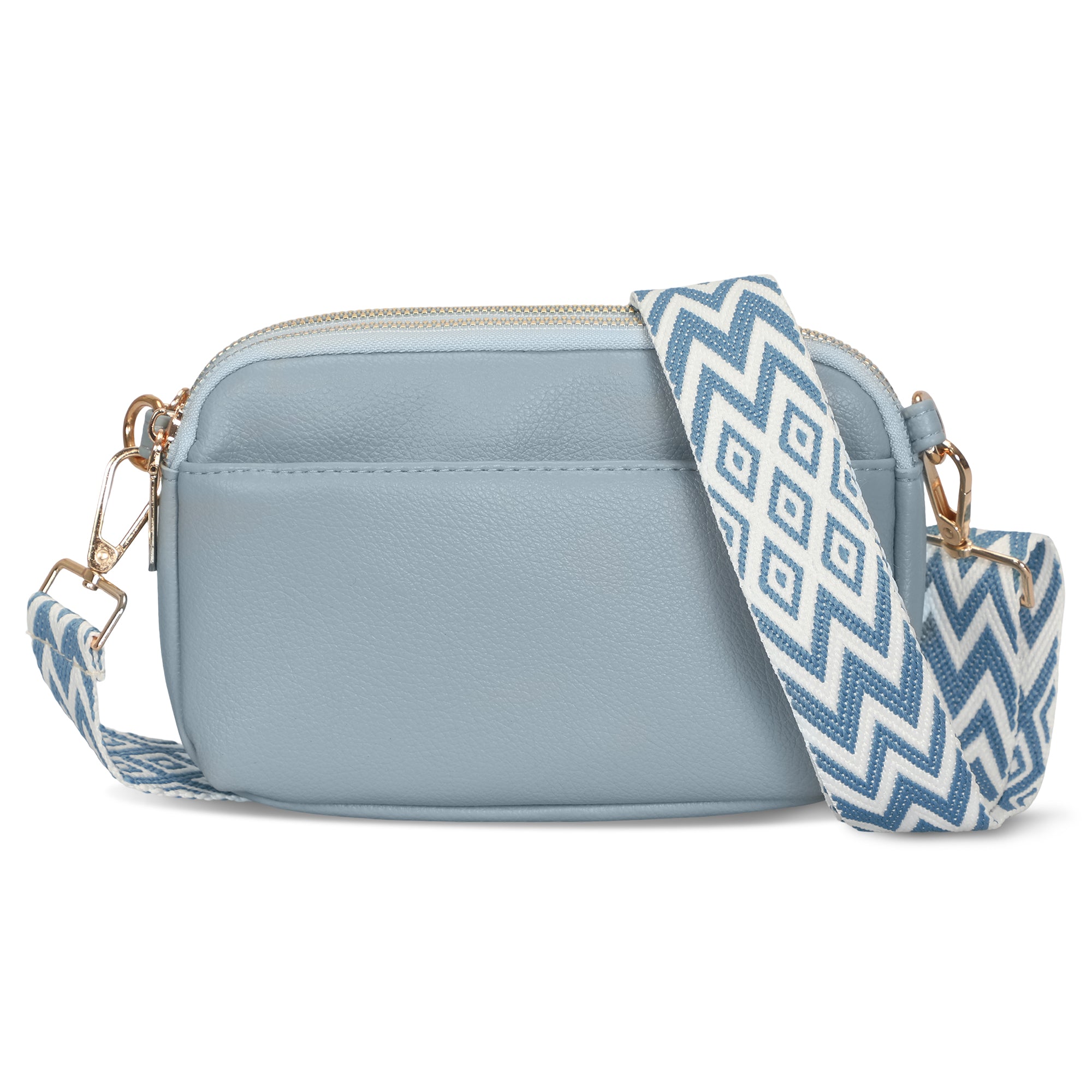Hynes Eagle Compact Vegan Leather Crossbody – Convertible Strap Small PU Shoulder Bag