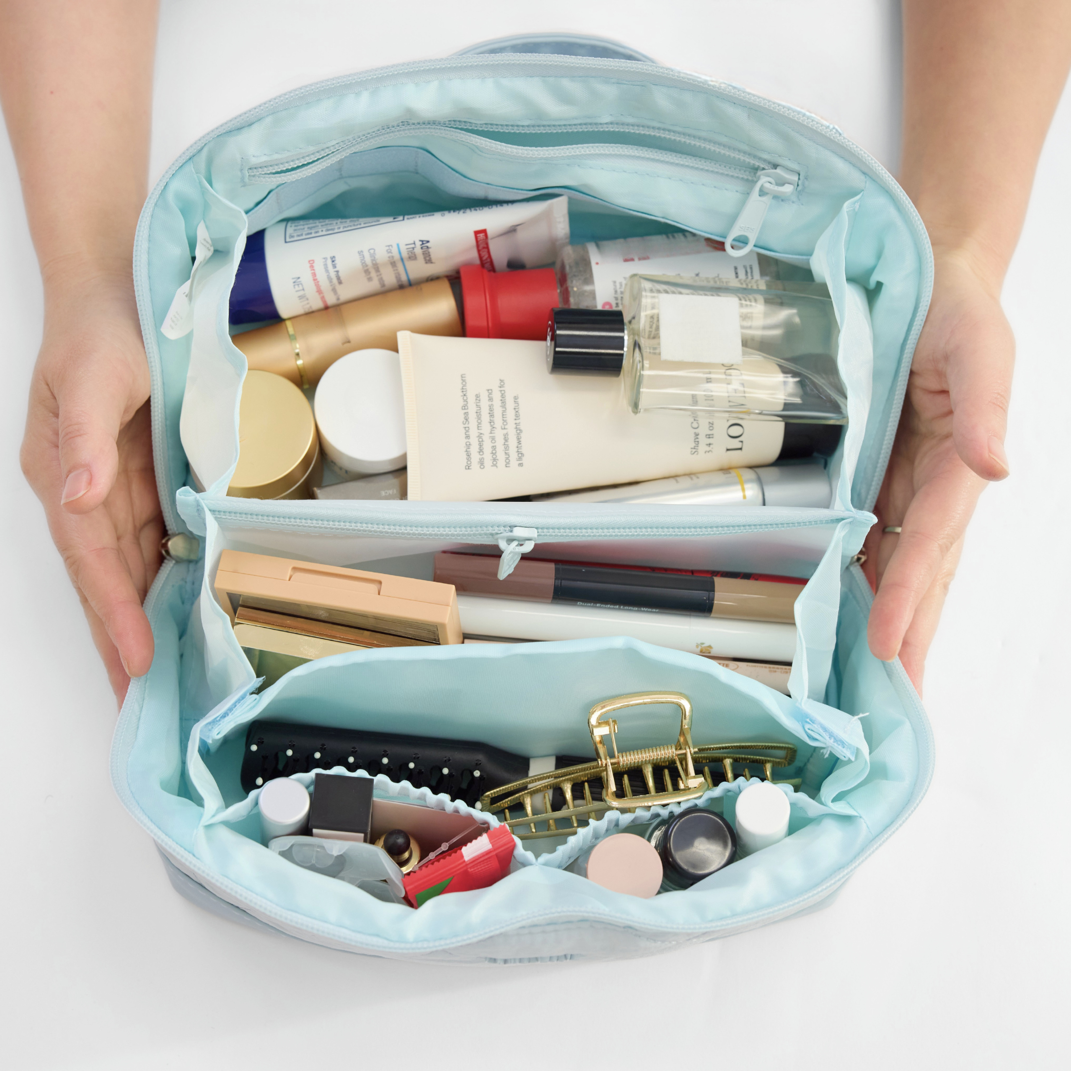 Quilted Makeup Bag Organizer – Structured Base – Hynes Eagle
