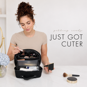 Quilted Makeup Bag Organizer – Structured Base – Hynes Eagle