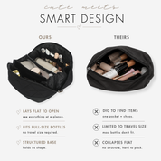 Quilted Makeup Bag Organizer – Structured Base – Hynes Eagle