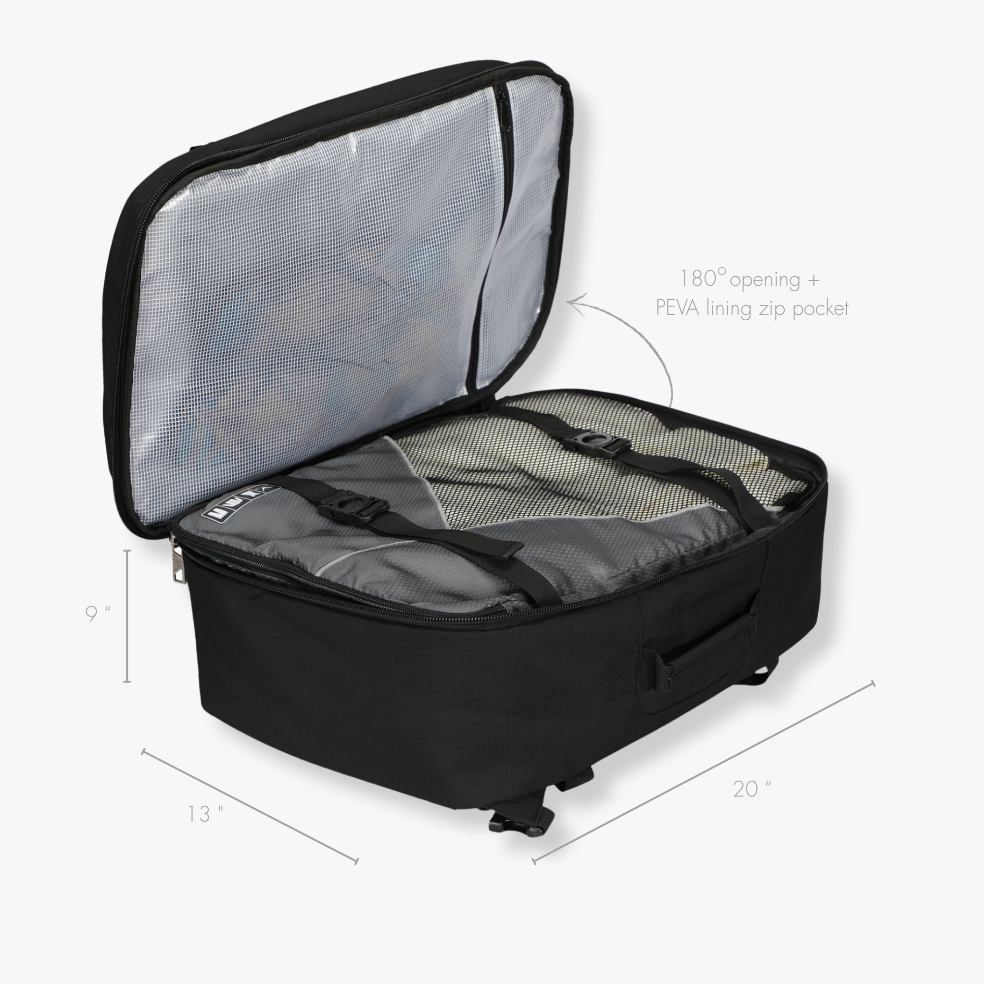 Hynes Eagle 40L Carry-On Travel Backpack – Flight-Approved Personal Item with 15" Laptop Sleeve, Compression Straps & Water-Resistant Design