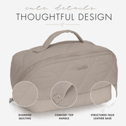 Quilted Makeup Bag Organizer – Structured Base – Hynes Eagle