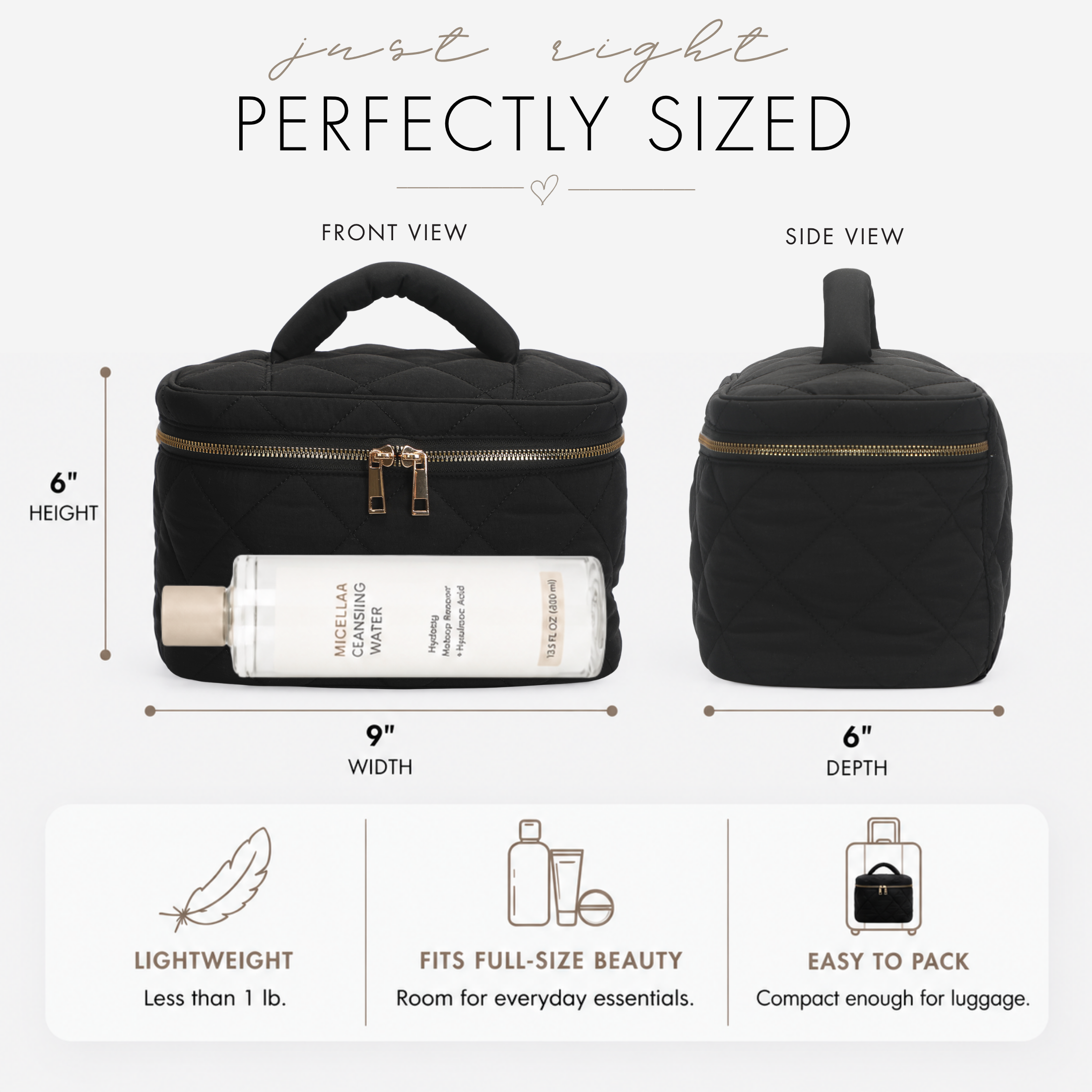 Quilted Top Handle Makeup Bag – Hynes Eagle