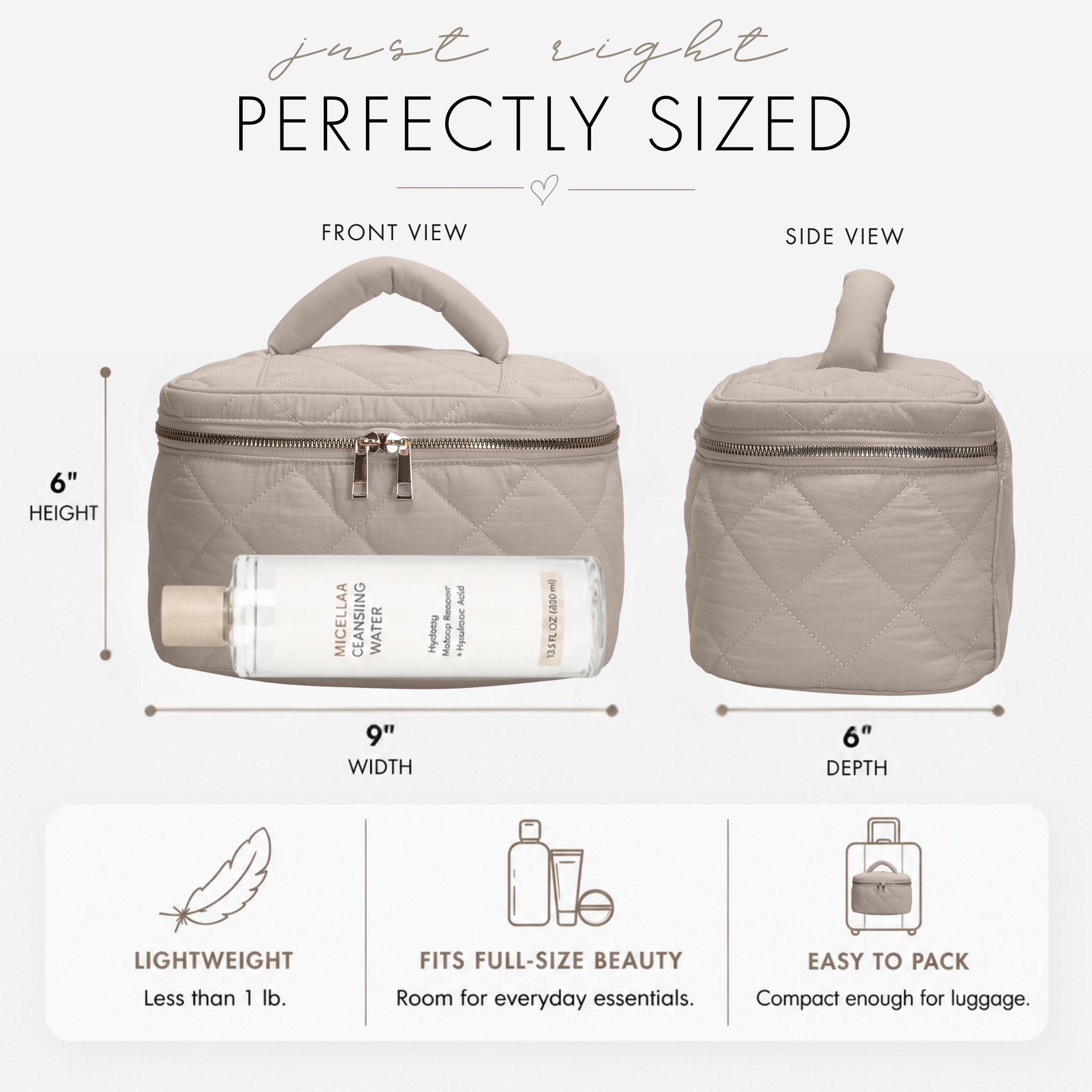 Quilted Top Handle Makeup Bag – Hynes Eagle