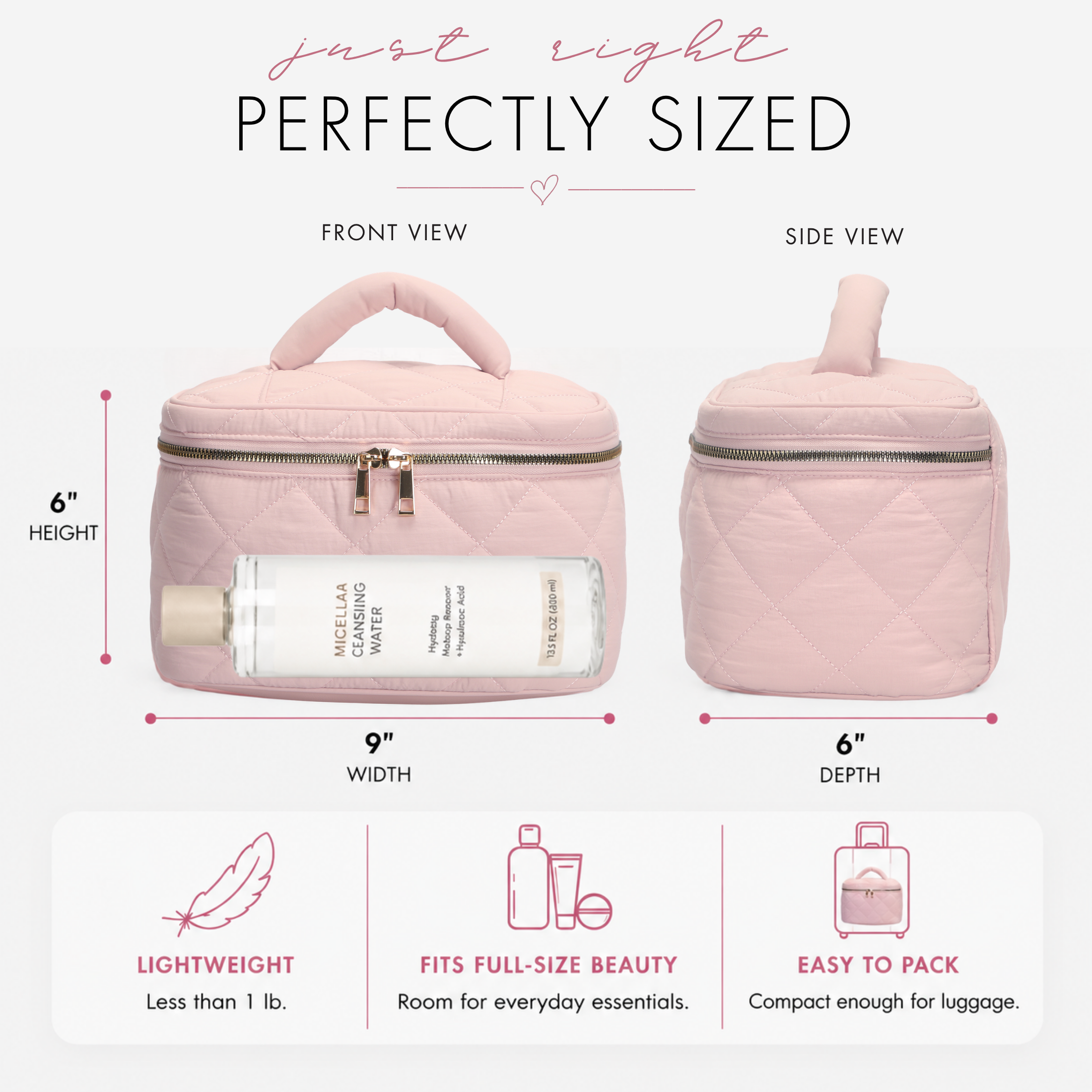 Quilted Top Handle Makeup Bag – Hynes Eagle