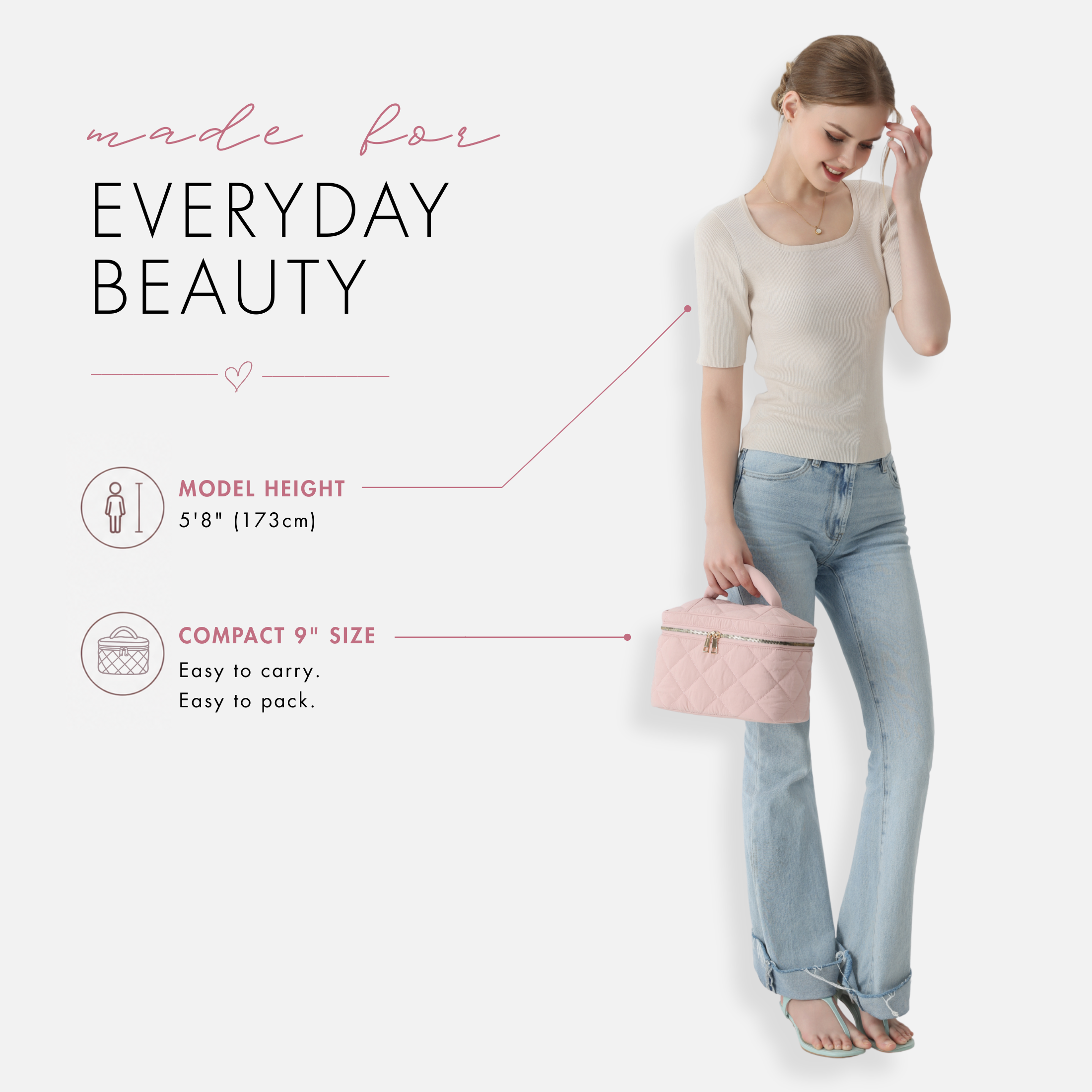Quilted Top Handle Makeup Bag – Hynes Eagle