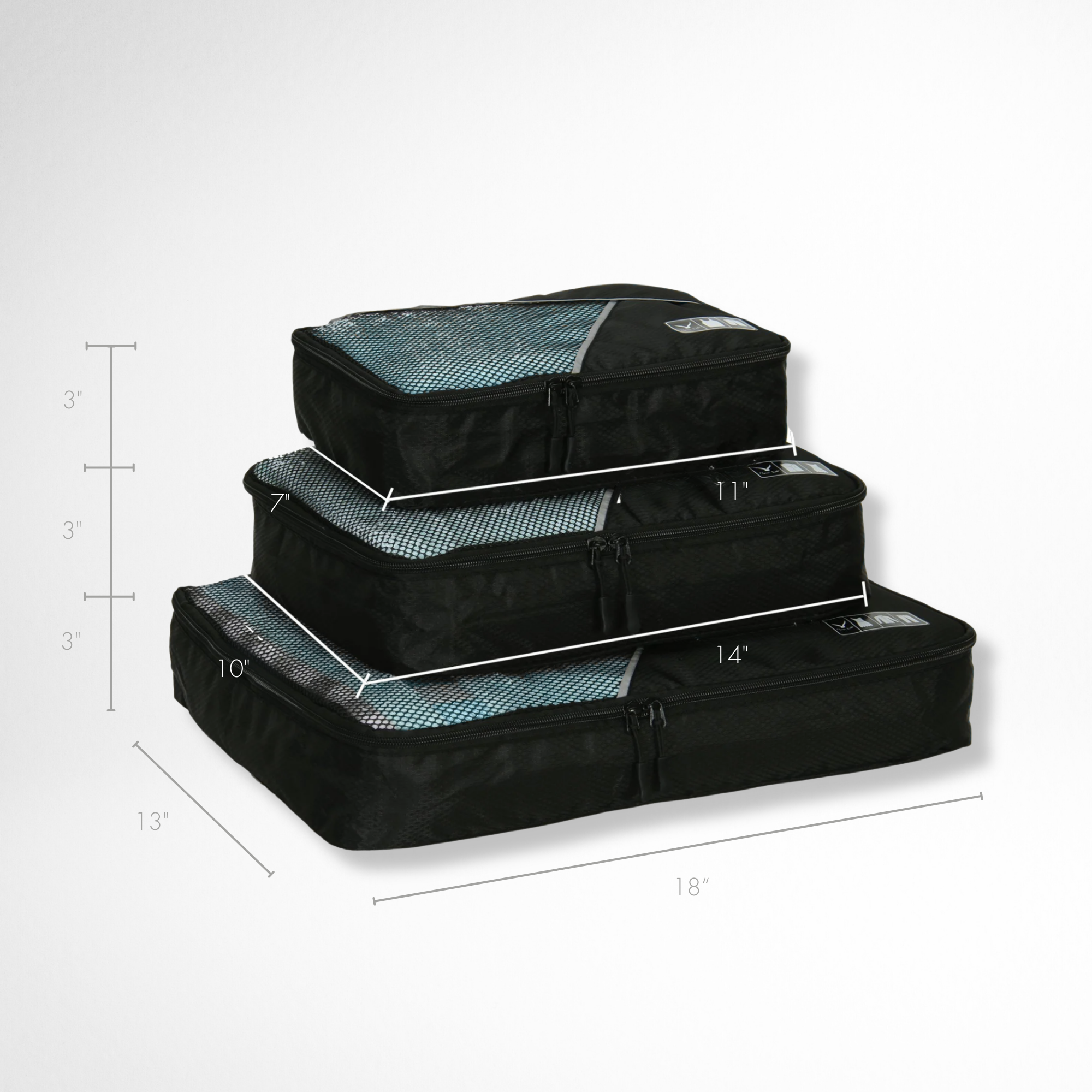 Basic Travel Packing Cube Set (3 pcs) – Hynes Eagle