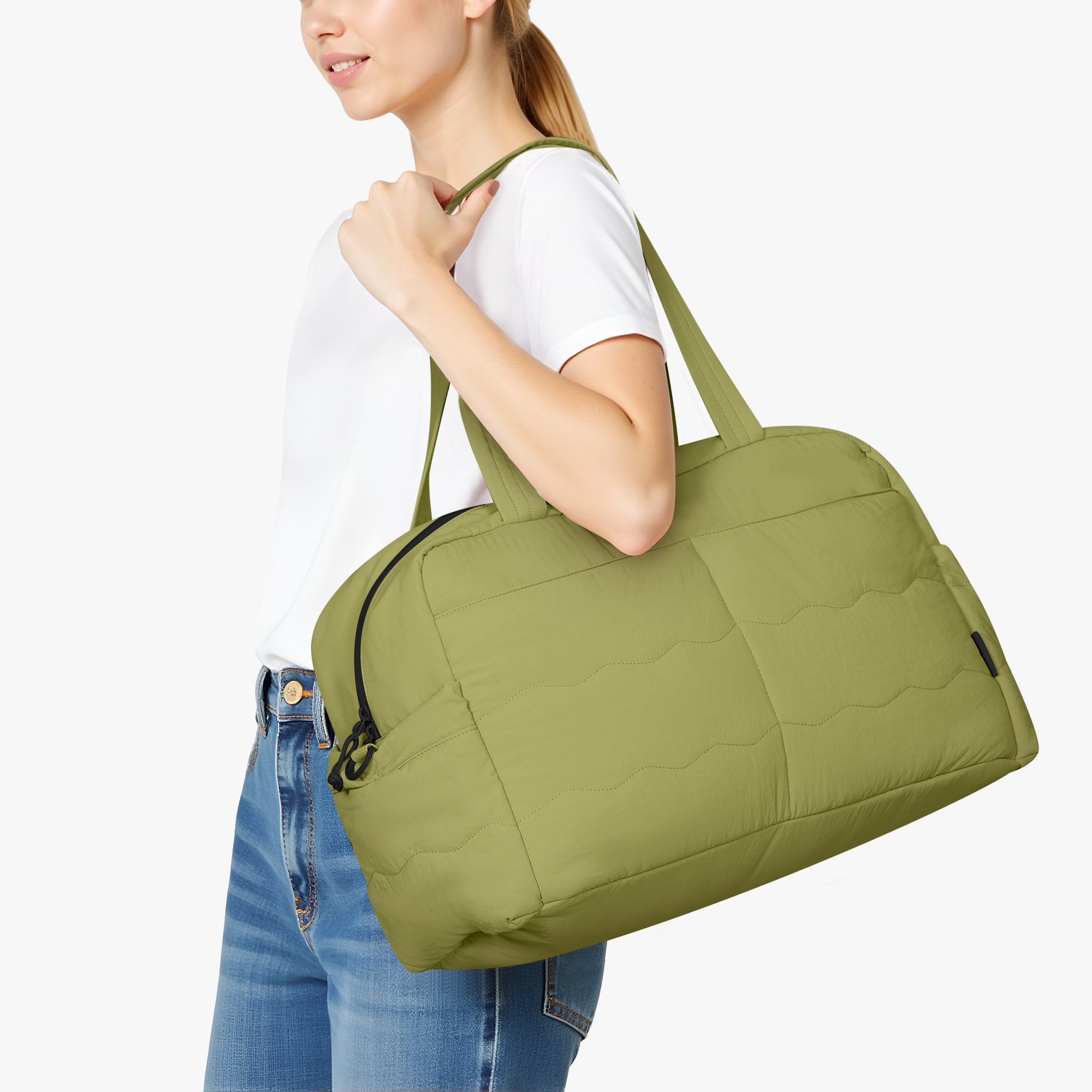 Hynes Eagle 31L Travel Duffel Bag – Lightweight Water-Resistant Gym & Weekender Bag with Laptop Sleeve, Crossbody Strap & Shoe Pocket