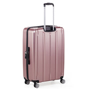 3-in-1 suitcase vertical stripes trolley case 20in 24in 28in ABS PC fashion color 02-rose gold