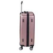 3-in-1 suitcase vertical stripes trolley case 20in 24in 28in ABS PC fashion color 02-rose gold