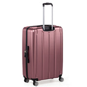 3-in-1 suitcase vertical stripes trolley case 20in 24in 28in ABS PC fashion color 02-wine red