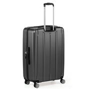 3-in-1 suitcase vertical stripes trolley case 20in 24in 28in ABS PC classic color 02-dark gray