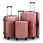 Luggage Expandable Suitcase PC+ABS 3 Piece Set with TSA Lock Spinner
