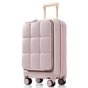 Luggage Sets 3 Piece, 20-inch with USB Port and front opening design,  ABS Hard Shell Luggage with Spinner Wheels, Cup Holder