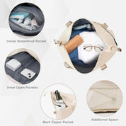 3-Piece Luggage Set with 20" Front-Opening Carry-On, 28" Expandable Suitcase, and Expandable Travel Bag, white