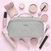 Hynes Eagle Women Quilted Makeup & Toiletry Organizer – Water-Resistant Travel Cosmetic Bag