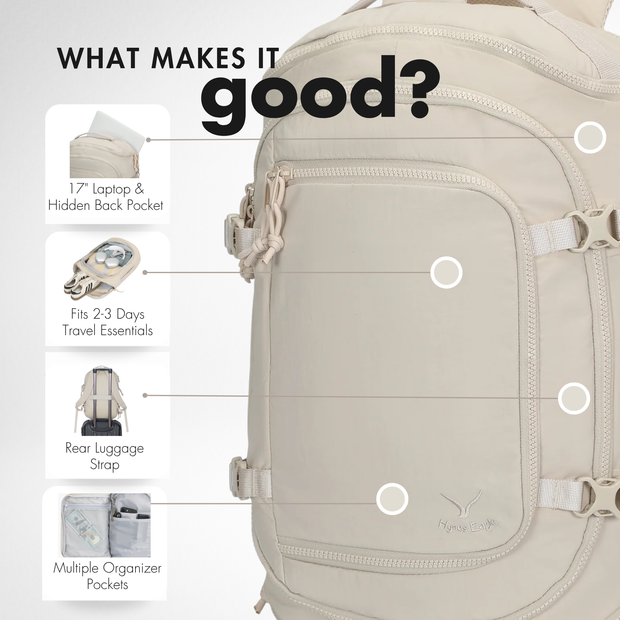 Active Daily Backpack – Hynes Eagle Black