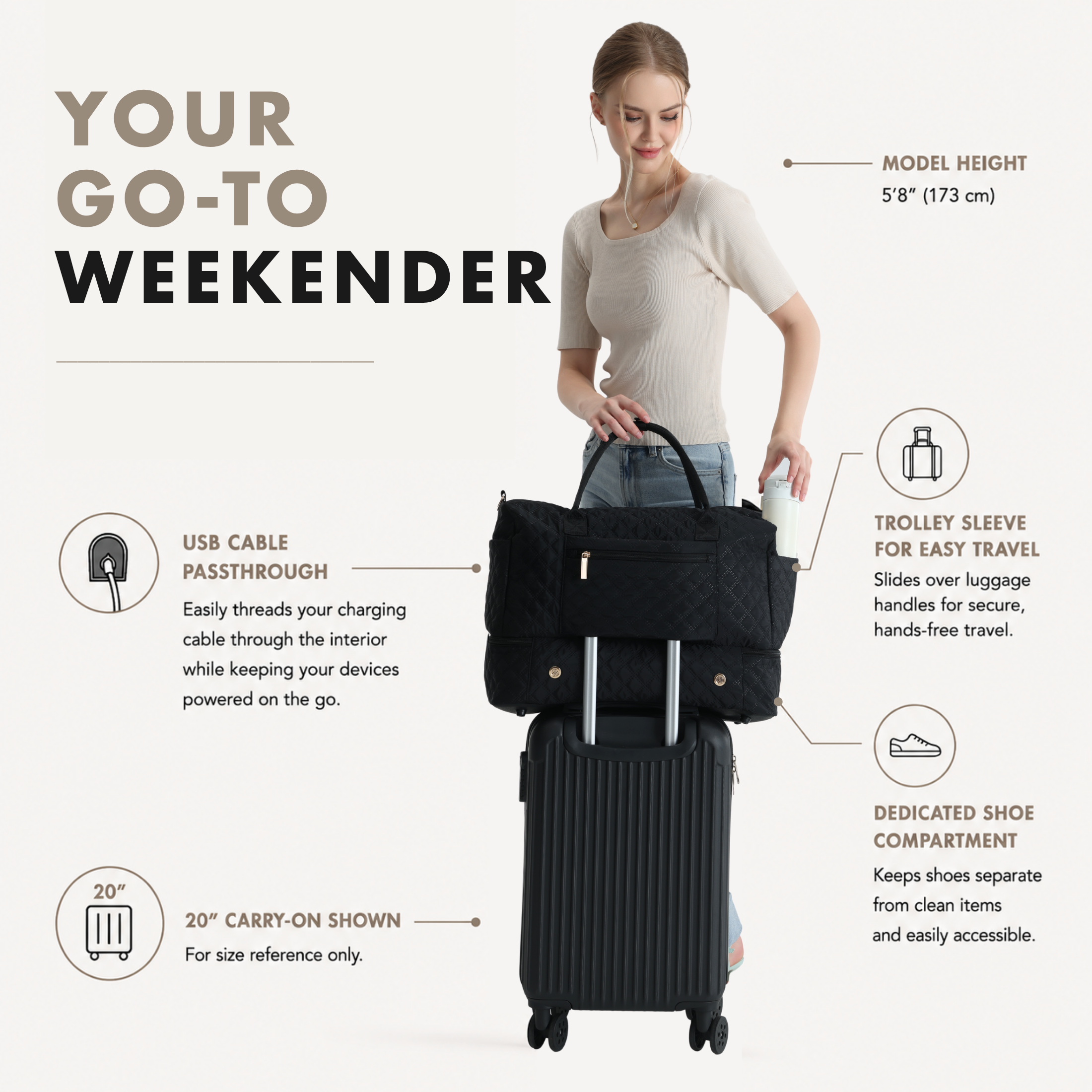 Quilted Carryall Weekender Bag – Hynes Eagle