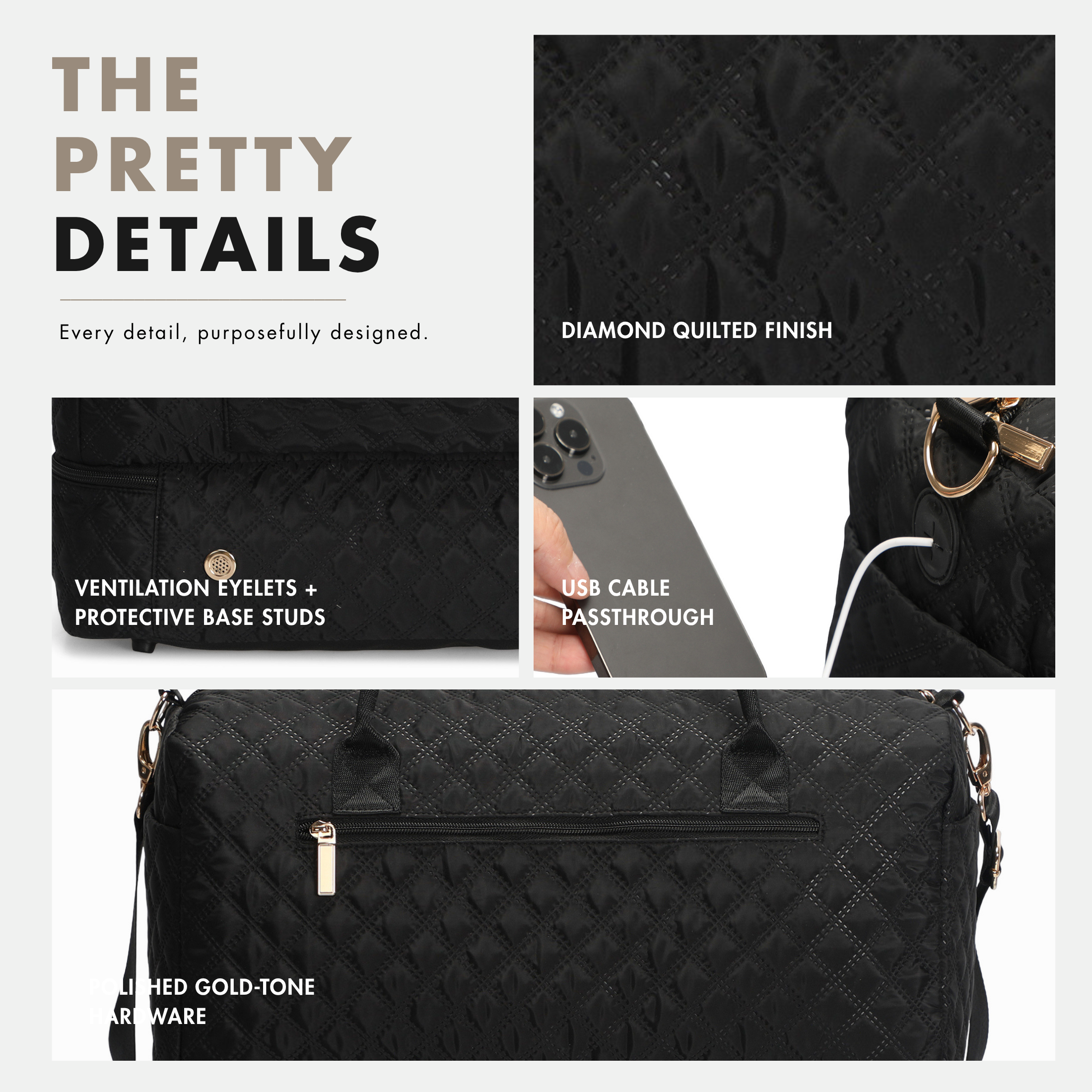 Quilted Carryall Weekender Bag – Hynes Eagle