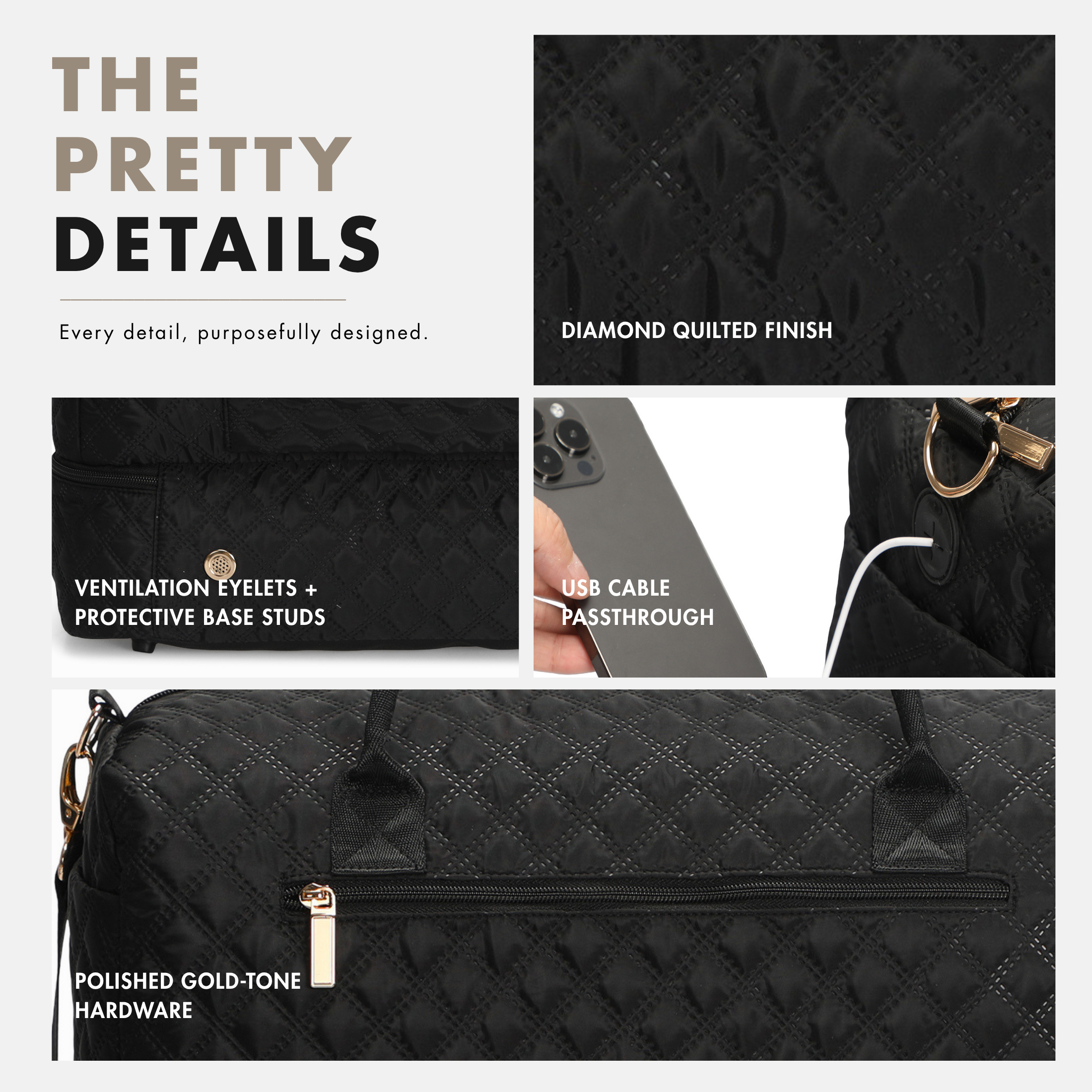 Quilted Carryall Weekender Bag – Hynes Eagle