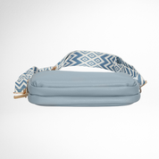 Hynes Eagle Women Compact Vegan Leather Crossbody – Convertible Small Shoulder Bag with Woven Strap & 3 Zipper Compartments