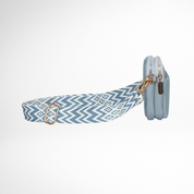 Hynes Eagle Women Compact Vegan Leather Crossbody – Convertible Small Shoulder Bag with Woven Strap & 3 Zipper Compartments