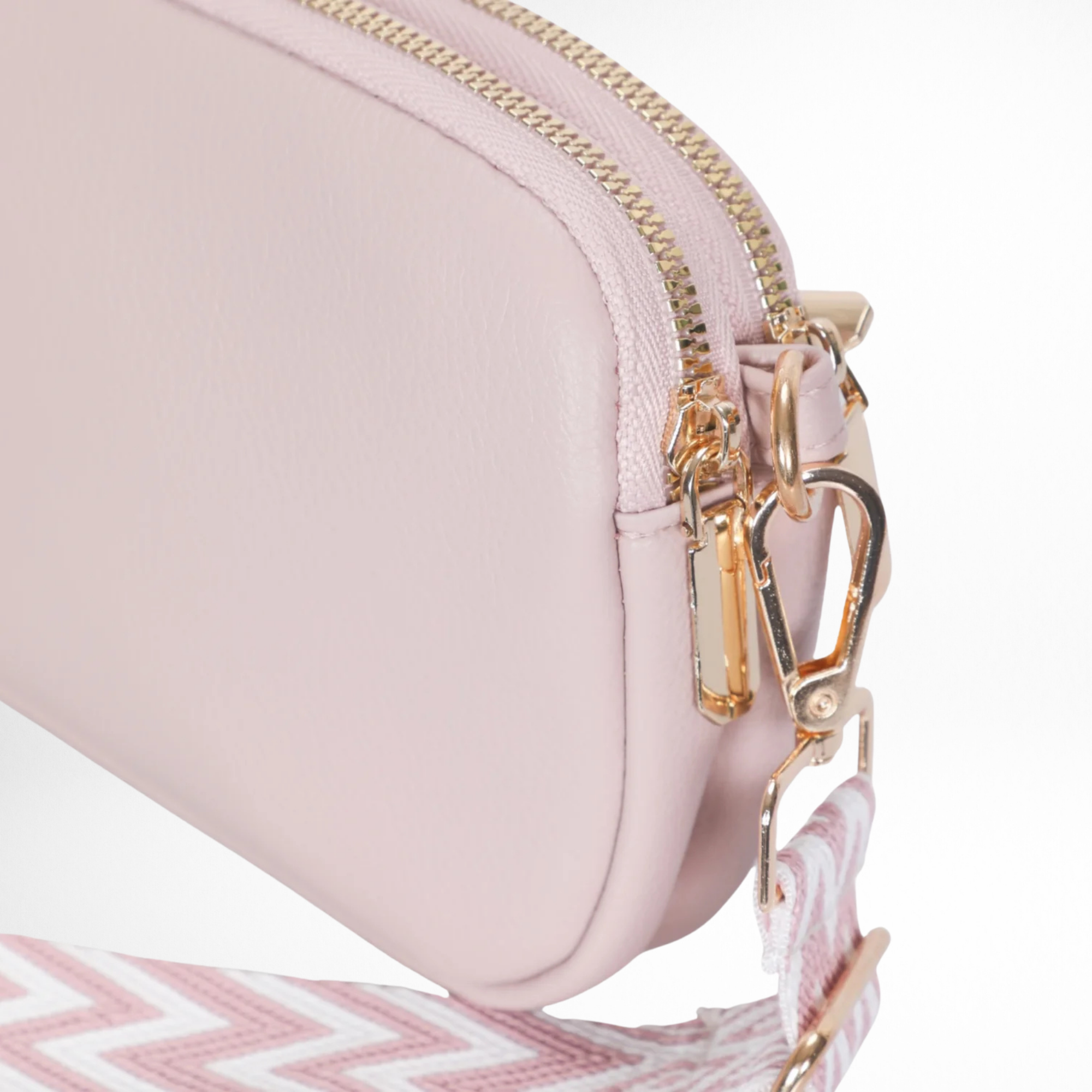 Hynes Eagle Women Compact Vegan Leather Crossbody – Convertible Small Shoulder Bag with Woven Strap & 3 Zipper Compartments