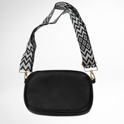 Hynes Eagle Women Compact Vegan Leather Crossbody – Convertible Small Shoulder Bag with Woven Strap & 3 Zipper Compartments