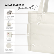 Hynes Eagle 20L Puffy Tote Bag – Lightweight Water-Resistant Work, Gym & Travel Bag with 15" Laptop Sleeve & Luggage Strap