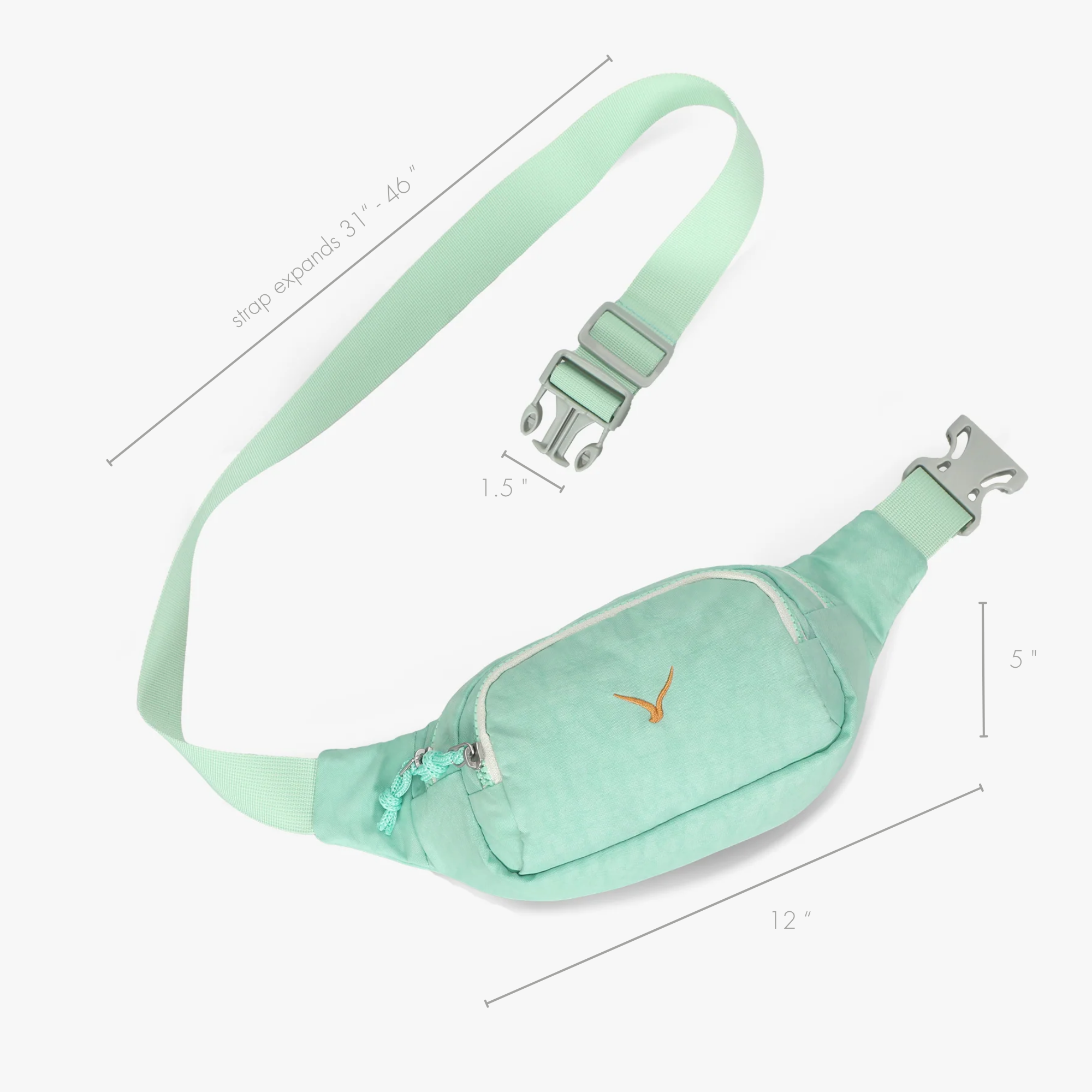 Hynes Eagle Belt Bag with Adjustable Strap & Hidden Anti-Theft Pocket