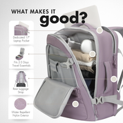 Hynes Eagle 30L Hybrid Travel Backpack – Lightweight Weekender Carry-On with Laptop Sleeve & Luggage Strap