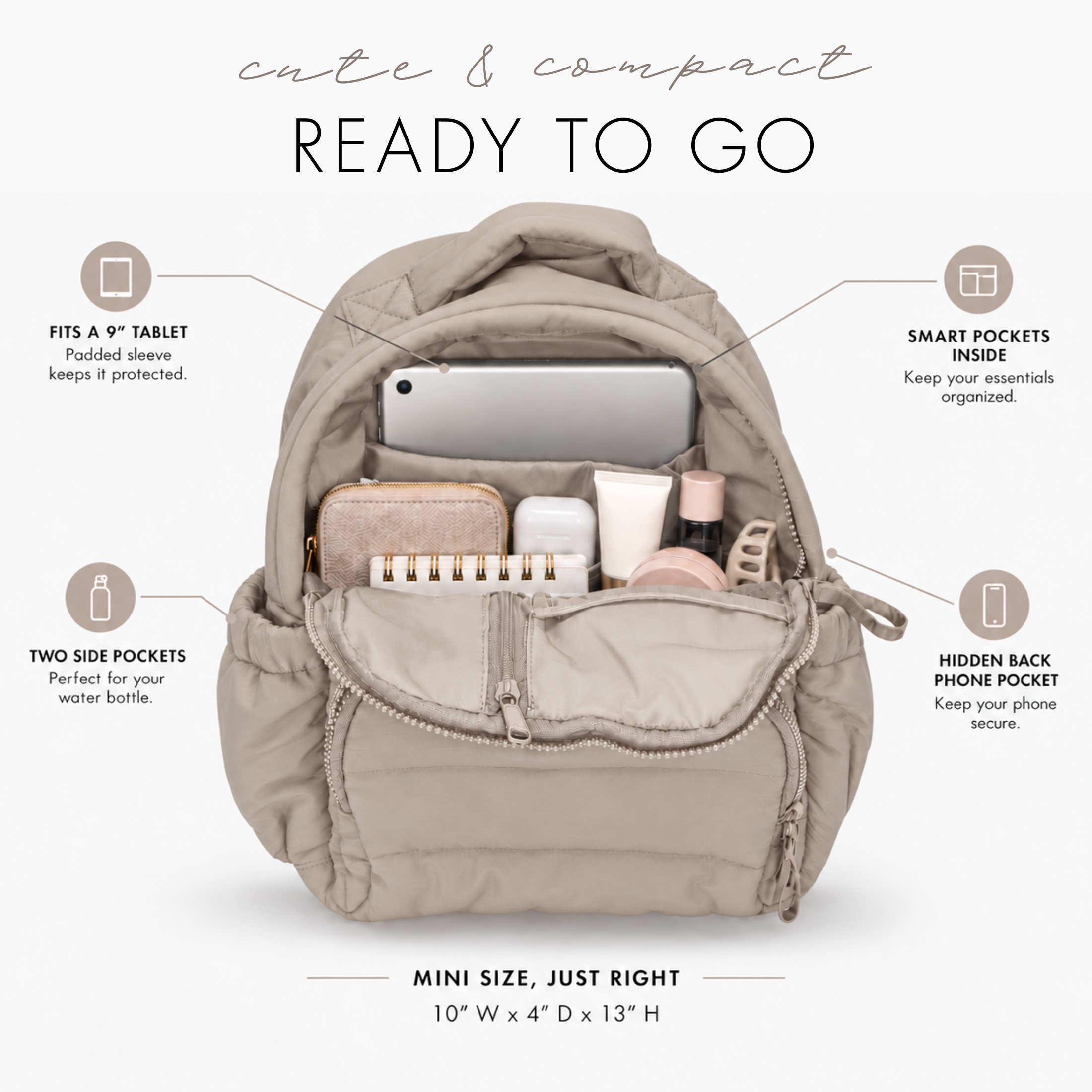 Cloud Mini Puffer Backpack - Hynes Eagle